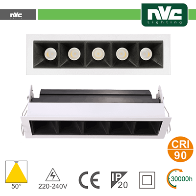 Incasso Multi lampada - 5X3W 970LM 4000K 50° >90CRI