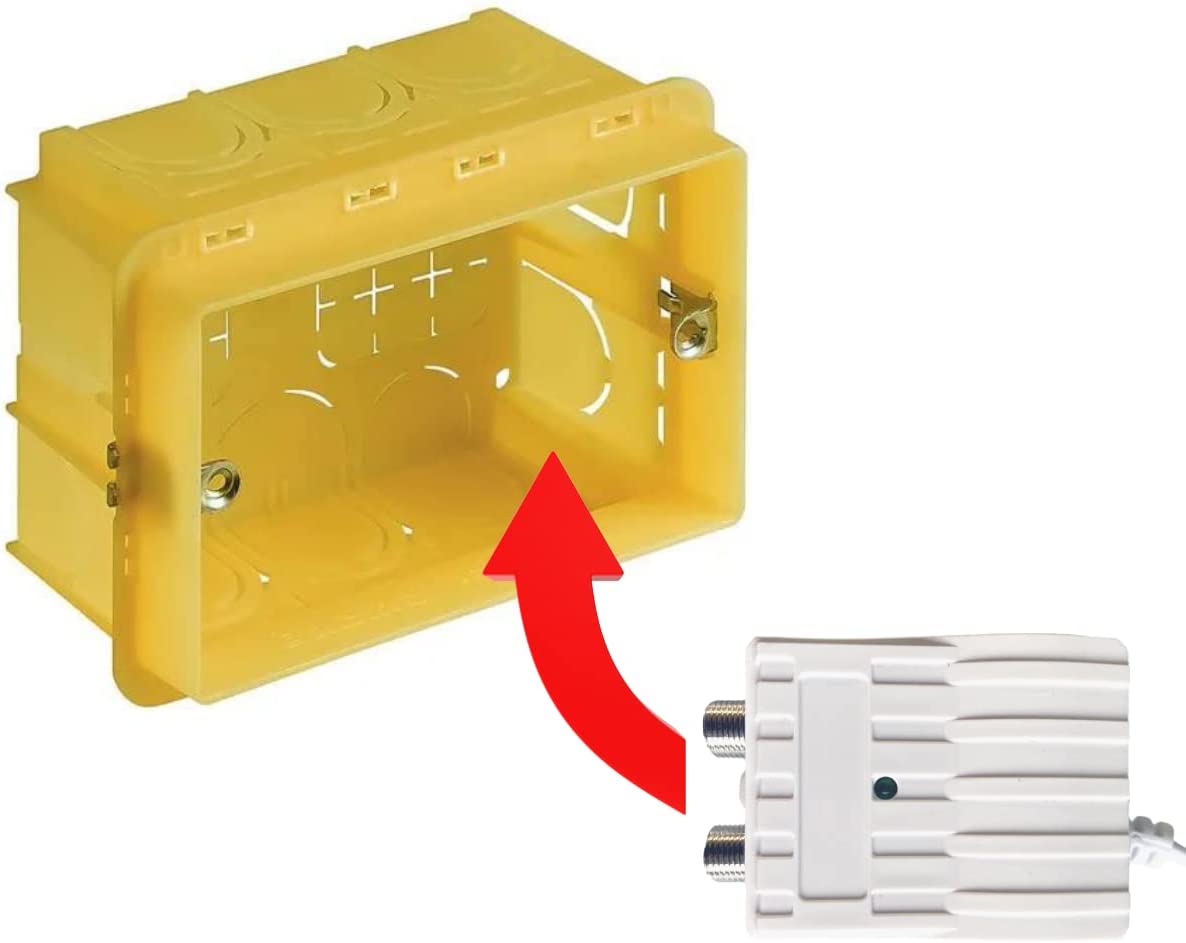 Alimentatore Antenna Tv 1 uscita stabilizzato 12V 350mA con connettori F