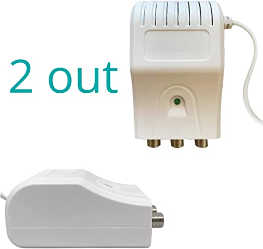 Alimentatore Antenna Tv 2 Uscite Stabilizzato 12V 200mA con connettori F