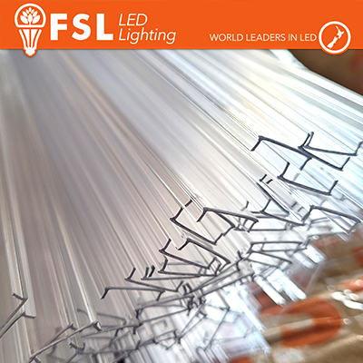 5x COVER TRASPARENTE per profilo a U - 2 metri