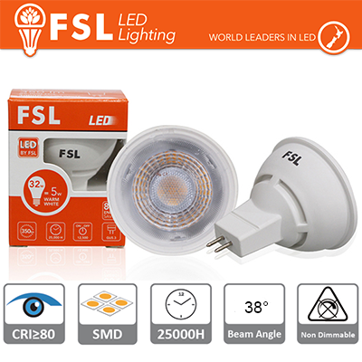MR16 Lampadina LED - 6W 6500K 520LM 38º CRI80 DC 12V