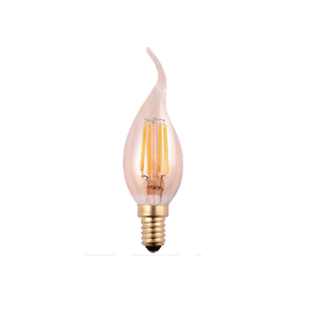 Lampada led a filamento in vetro Ambra Colpo di Vento 4W E14
