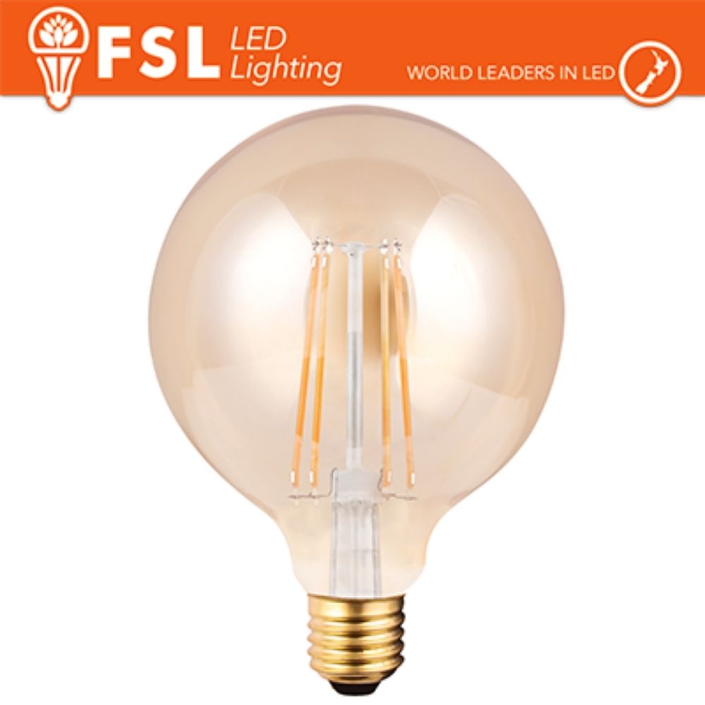 Lampada led a filamento in vetro Ambra Globo 6W E27