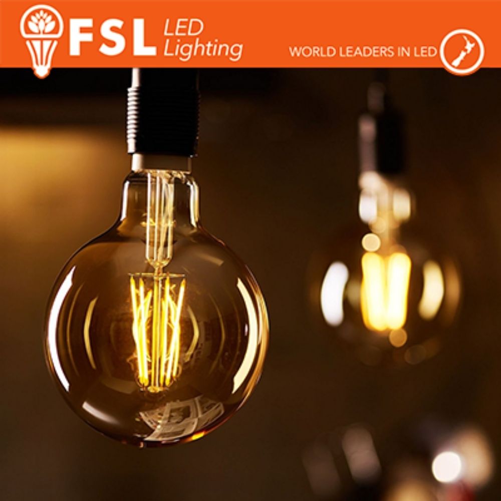 Lampada led a filamento in vetro Ambra Globo 8W E27 Dimmerabile