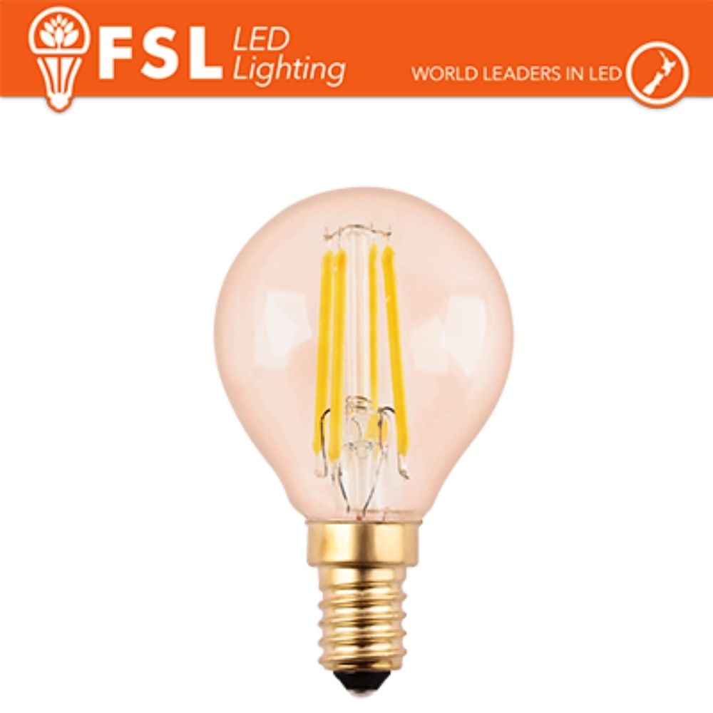 Lampada led a filamento in vetro Ambra Sfera 4W E14