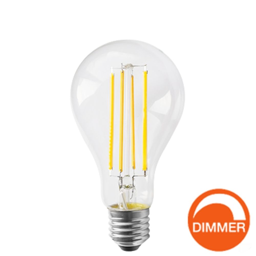 Lampada led a filamento in vetro Trasparente Goccia 7W E27 Dimmerabile