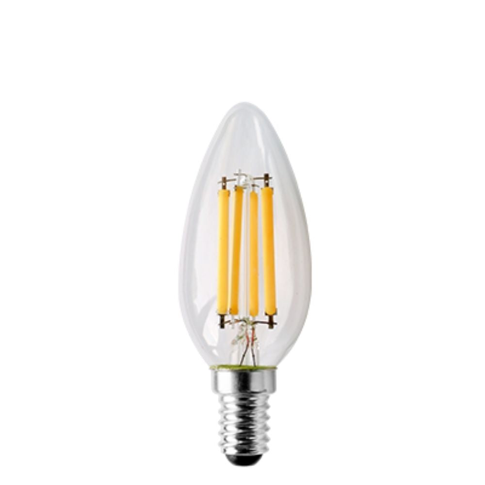 Lampada led a filamento in vetro Trasparente Oliva 4W E14