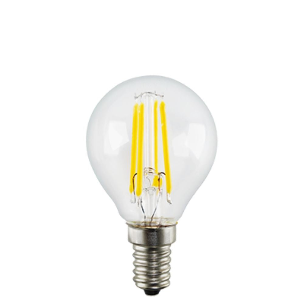 Lampada led a filamento in vetro Trasparente Sfera 4W E14