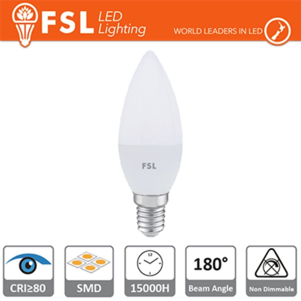 Lampadina led E14 7,5W Oliva luce fredda naturale calda