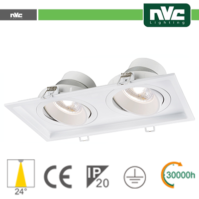 Incasso Multi lampada - 18w (2x9w) 4000k 1440lm >24°