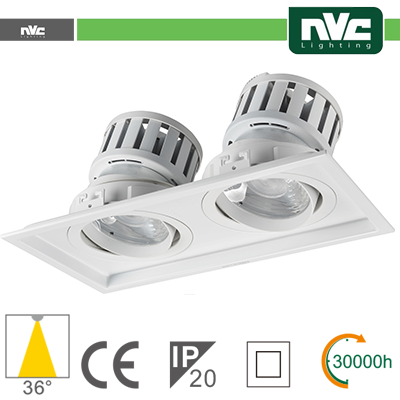 Incasso Multi lampada - 48w(2x24w) 3000k 4270lm >36° PF95