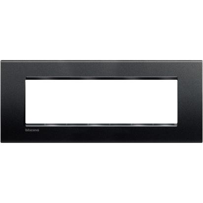 Placca quadra 7 posti colore antracite Bticino LivingLight LNA4807AR