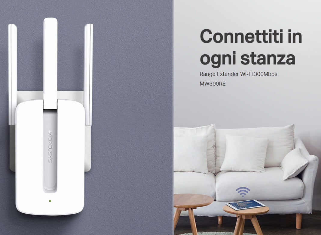 Ripetitore di segnale extender 300Mbps 2.GHz | Mercusys