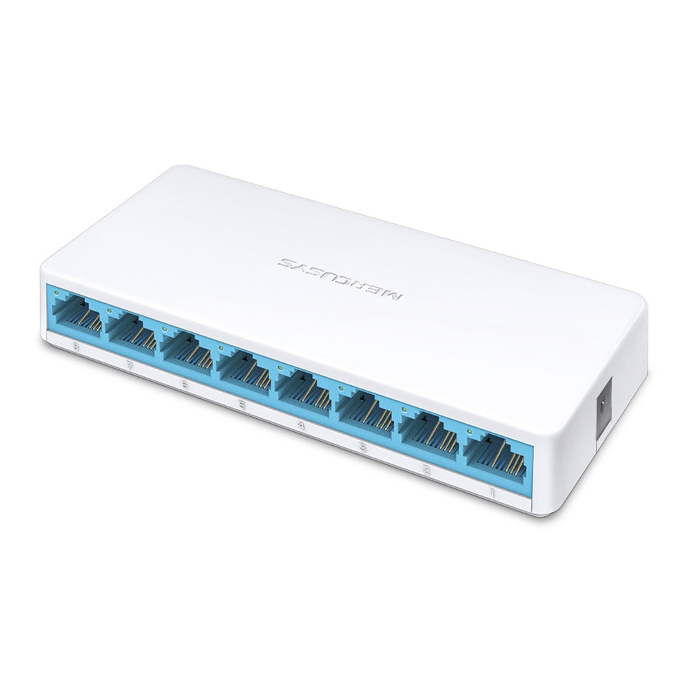 Switch ethernet 8 porte lan 10/100 Mbps Mercusys hub lan per console giochi gaming online e smart tv disponibilità e prezzo su Patabit.it