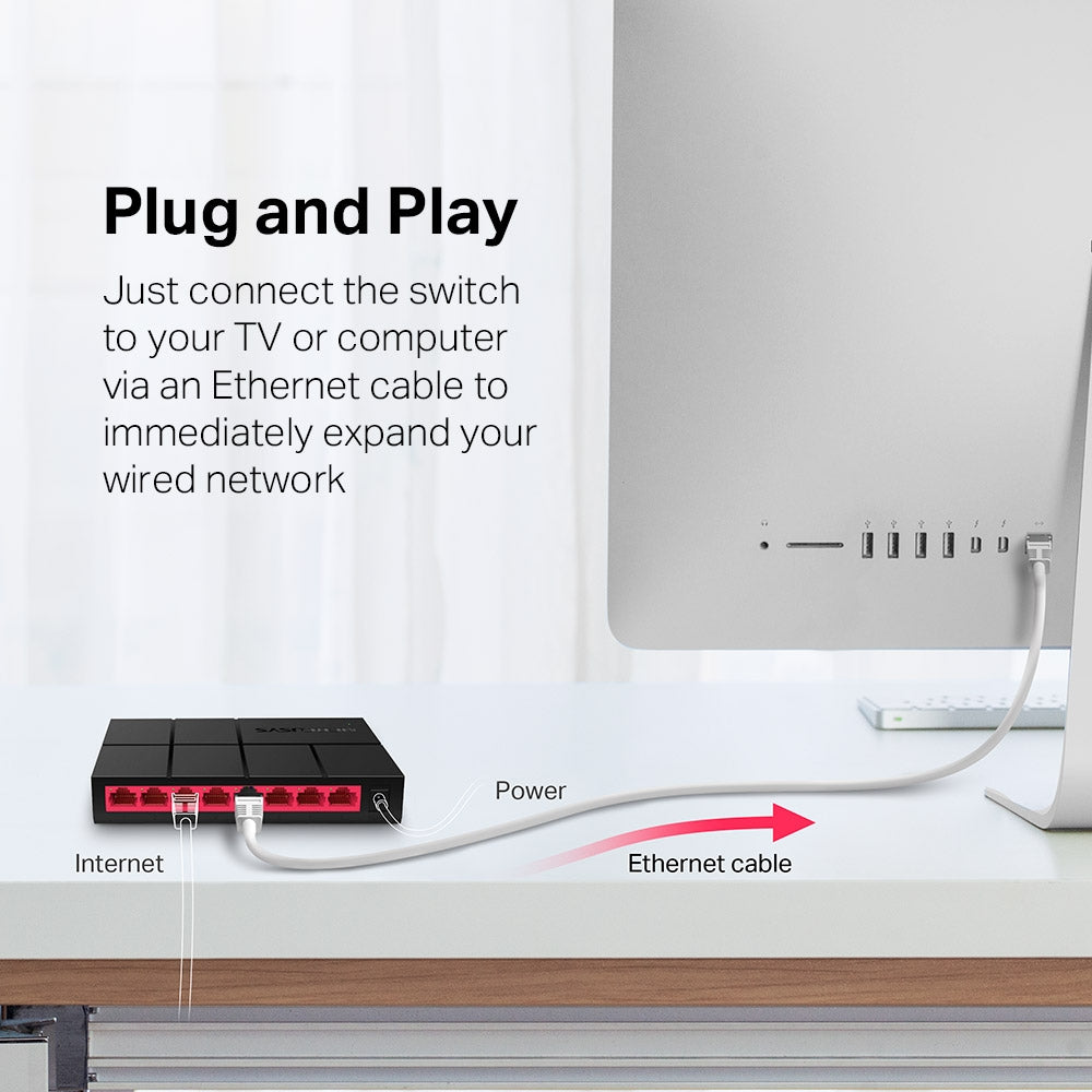 Switch ethernet 8 porte lan Gigabit 10/100/1000 Mbps | Mercusys
