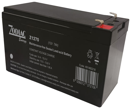 Batteria al Piombo Ricaricabile 12V 7Ah - Terminale Faston 4.8mm