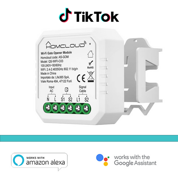 Modulo Cancelli/Garage ed Elettroserrature Wi-Fi 1CH incasso