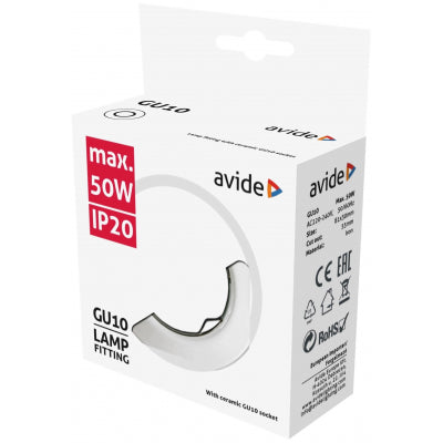 Faretto fisso da incasso colore bianco per lampade GU10