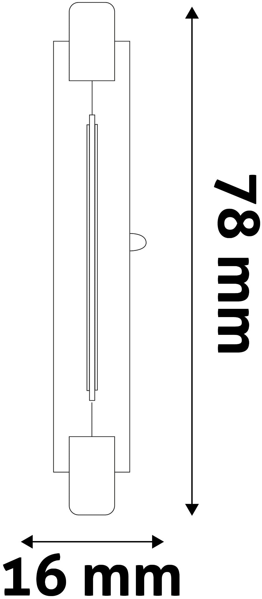 Lampadina LED attacco R7S 5W COB 16x78mm 4000K luce naturale