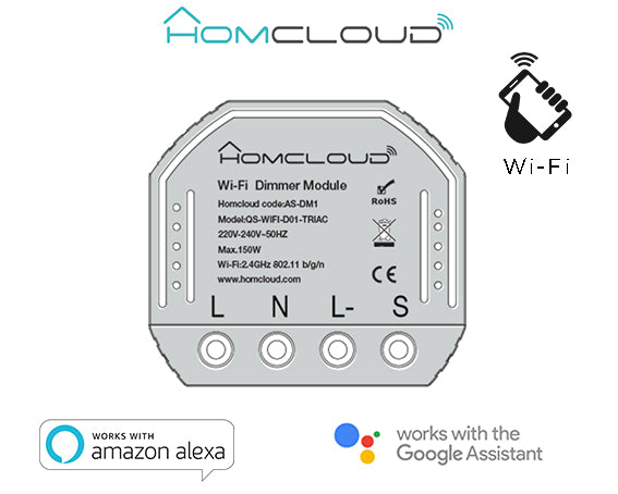 Modulo Dimmer 1CH Wi-Fi da incasso