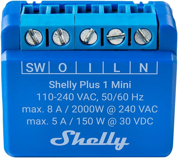 Shelly Mini Plus 1 - Smart Relay 8A AC/DC WiFi/BT