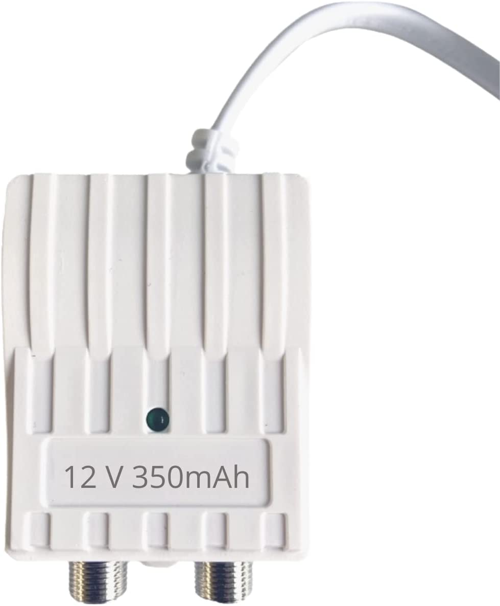 Alimentatore Antenna Tv 1 uscita stabilizzato 12V 350mA con connettori F