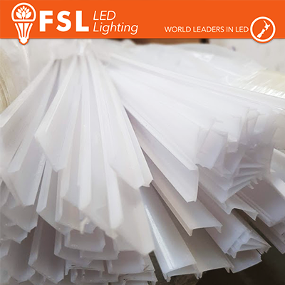 5x COVER OPALE per profilo a U - 2 metri