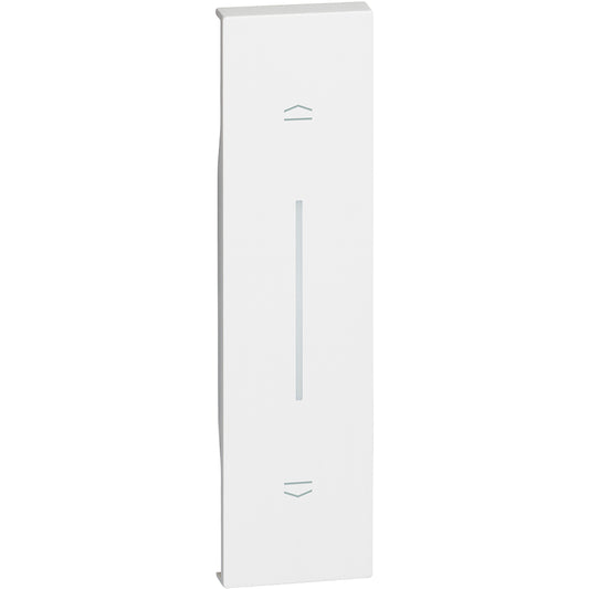 Cover illuminabile per pulsante interbloccato e comando tapparelle connesso Bianca 1 modulo Bticino Living Now KW05
