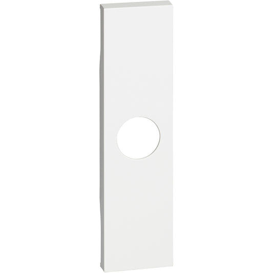 Cover per presa TV bianca 1 modulo Bticino Living Now KW08 Cover per presa TV e falso polo con uscita.  Per prese TV e falso polo con foro.  Per art. K4202D, K4202P14, K4202P10, K4202F, K4953 - 1 modulo, Bianco