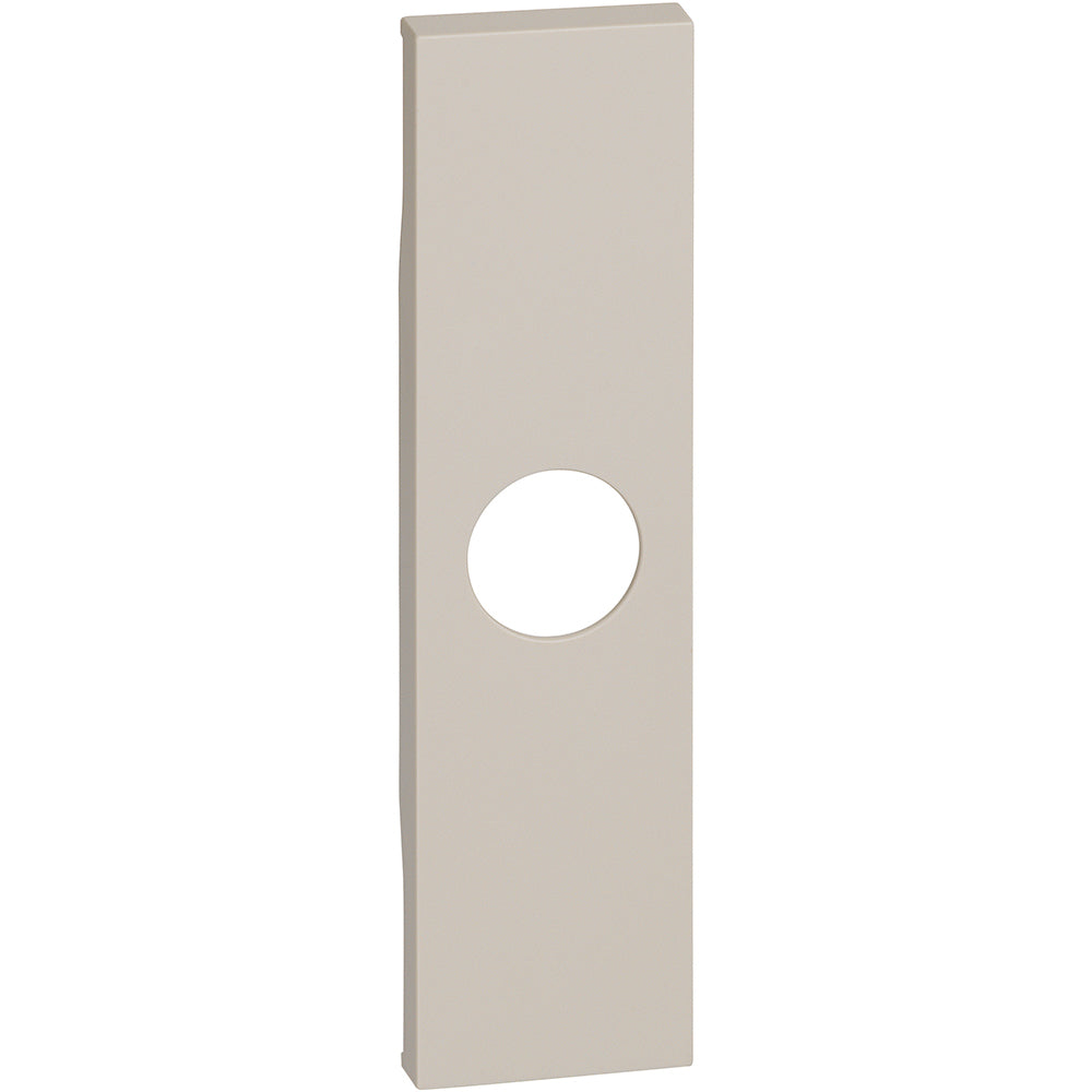 Cover per presa TV sabbia 1 modulo Bticino Living Now KM08 Cover per presa TV e falso polo con uscita.  Per prese TV e falso polo con foro.  Per art. K4202D, K4202P14, K4202P10, K4202F, K4953 - 1 modulo, Sabbia
