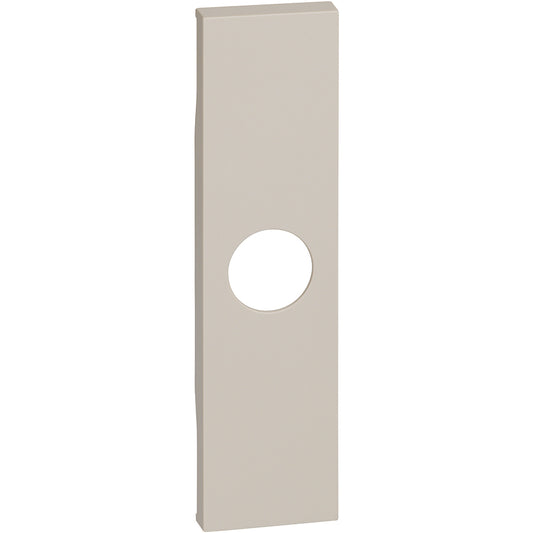 Cover per presa TV sabbia 1 modulo Bticino Living Now KM08 Cover per presa TV e falso polo con uscita.  Per prese TV e falso polo con foro.  Per art. K4202D, K4202P14, K4202P10, K4202F, K4953 - 1 modulo, Sabbia