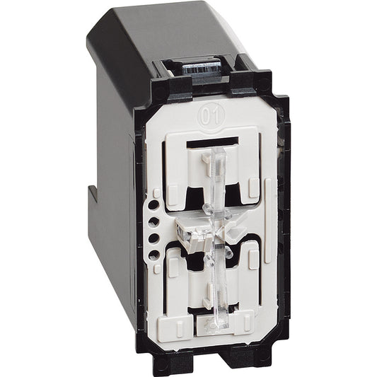 Deviatore connesso Bticino Living Now K4003C Deviatore connesso. Permette di controllare le luci localmente o da remoto. Si installa come un deviatore tradizionale ed è compatibile con tutti i carichi con potenza massima di 250 W. È dotato di un LED blu, configurabile dall’APP HOME + CONTROL Da completare con le cover KG01,KM01,KW01,KM01M2,KW01M2.