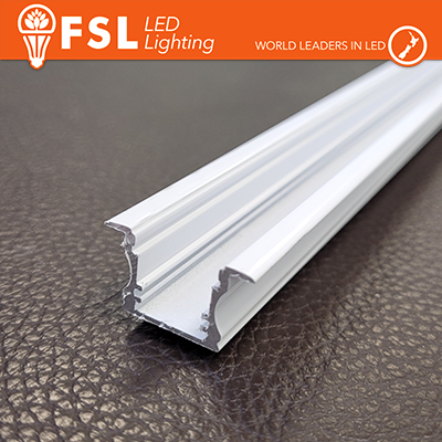 5x BARRA  ALLUMINIO 6063 - Incasso- 2m BIANCA