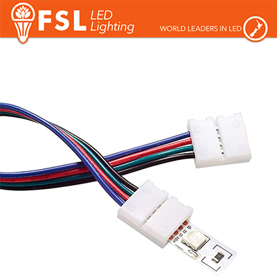 6x Connettore rapido 2END per strip 10mm LED RGB
