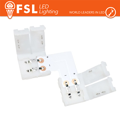 6x Connettore rapido L per strip LED monocolore 10mm
