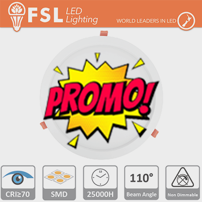 Downlight LED IP20 15W 3000K 1050LM 110° FORO:180mm