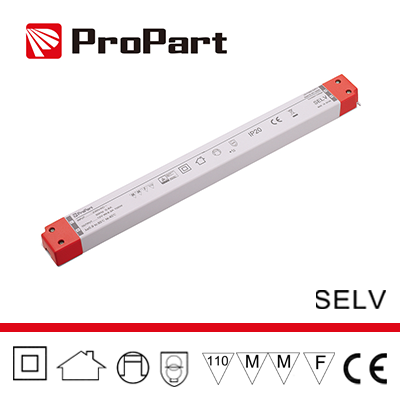 Alimentatore SLIM: IP20 24V 150W 6.25A Size:360*31*24mm