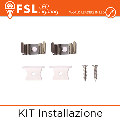 5x KIT Installazione per Profilo ad Incasso