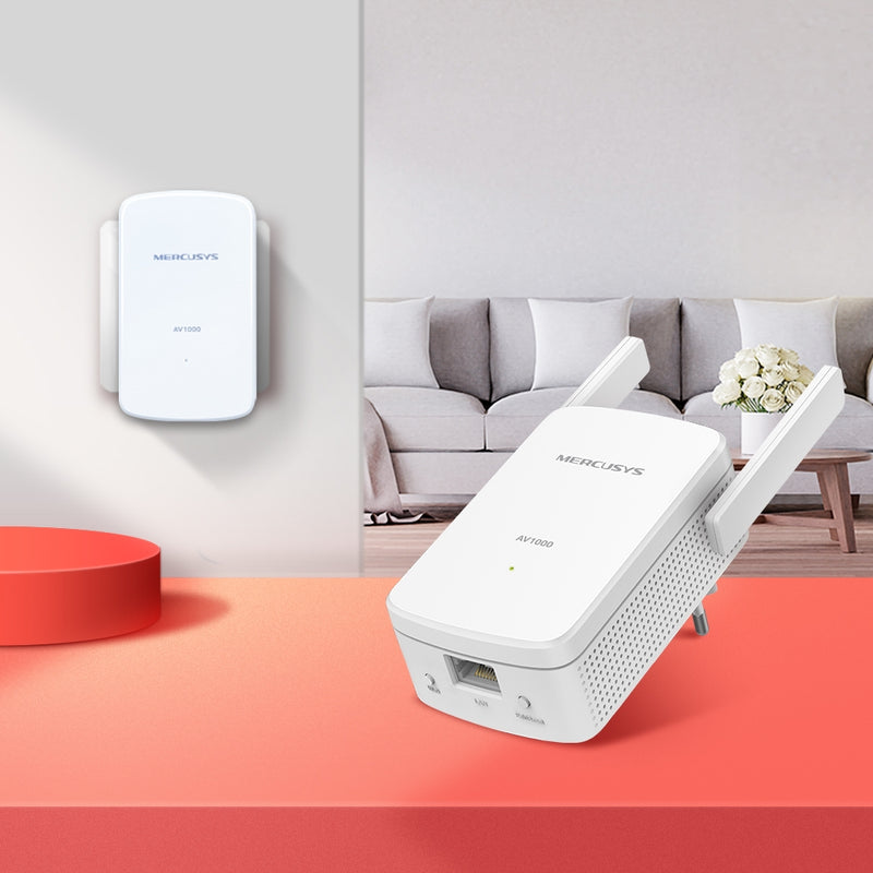 Kit powerline WiFi extender fino a 1000Mbps e 300Mbps in WiFI | Mercusys