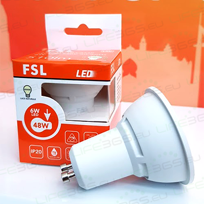 Lampadina GU10 LED 6W 38° fascio stretto