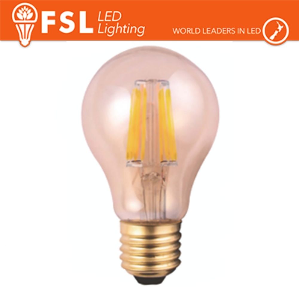 Lampada led a filamento in vetro Ambra Goccia 6W E27