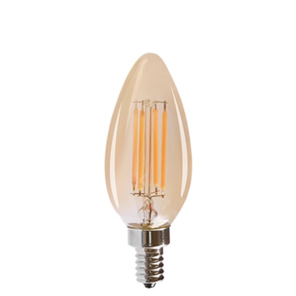 Lampada led a filamento in vetro Ambra Oliva 4W E14
