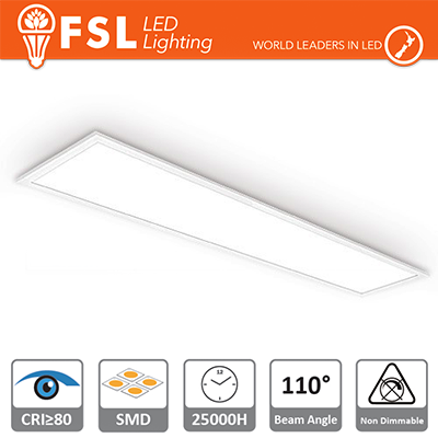 6x Pannello LED 30x120cm - 48W 4000K CRI80 EDGE-LIT