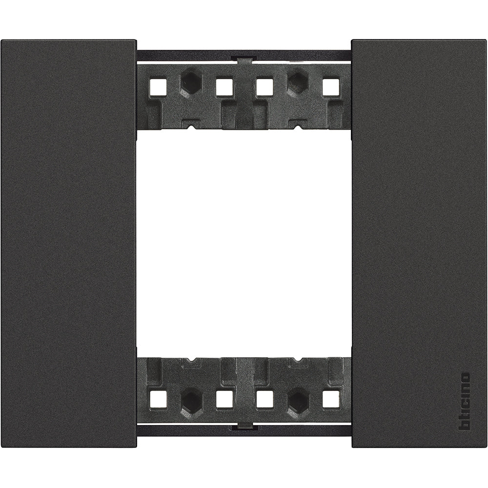 Placca colore nera 2 moduli Btivino Living NOW KA4802KG