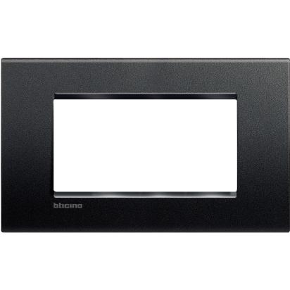 Placca quadra 4 posti colore antracite Bticino LivingLight LNA4804AR