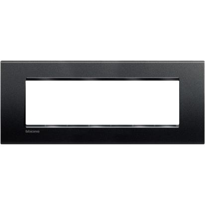 Placca quadra 7 posti colore antracite Bticino LivingLight LNA4807AR