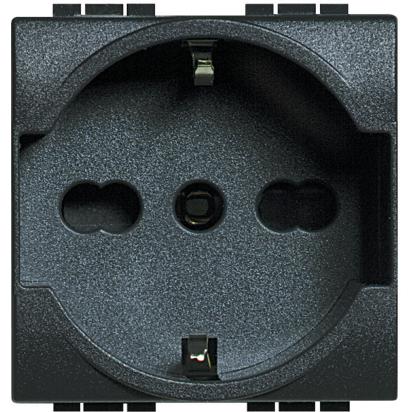 Presa Schuko 2P+T 10/16A 250Vac Bticino LivingLight L4140/16