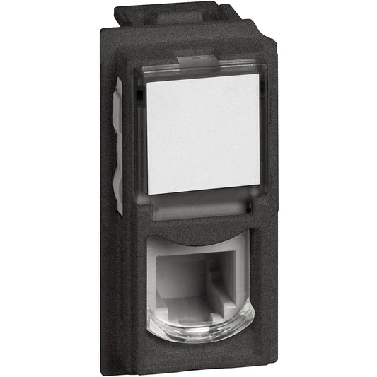 Presa telefonica RJ11 Colore Nera Bticino Living Now KG4258RJ11 Connettori RJ11, connessione tipo K10, per trasmissione dati/telefonia. Questi connettori sono stati progettati per soddisfare i requisiti legati alle interconnessioni telefoniche - 1 modulo, Nera