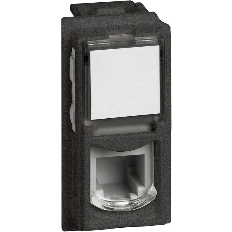 Presa telefonica RJ11 Colore Nera Bticino Living Now KG4258RJ11 Connettori RJ11, connessione tipo K10, per trasmissione dati/telefonia. Questi connettori sono stati progettati per soddisfare i requisiti legati alle interconnessioni telefoniche - 1 modulo, Nera