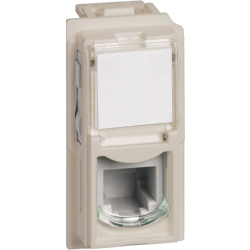 Presa telefonica RJ11 Colore Sabbia Bticino Living Now KM4258RJ11 Connettori RJ11, connessione tipo K10, per trasmissione dati/telefonia. Questi connettori sono stati progettati per soddisfare i requisiti legati alle interconnessioni telefoniche - 1 modulo, Sabbia